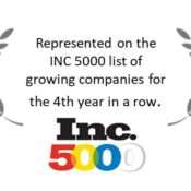 Represented on the INC 5000 list of growing companies for the 4th year in a row.